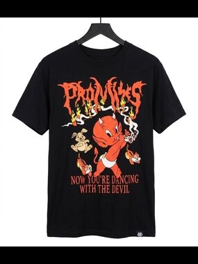 Broken Promises Graphic Tee with Red Devil Logo